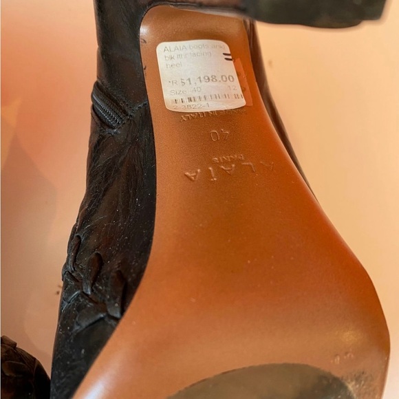 Alaia black leather booties - Picture 3 of 5